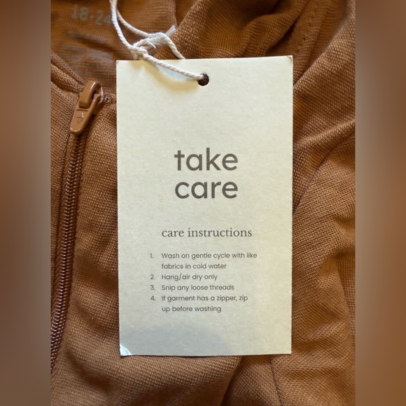 NWT Kyte Baby Marigold Bamboo Jersey Hooded Zip-Up Romper - Picture 5 of 5